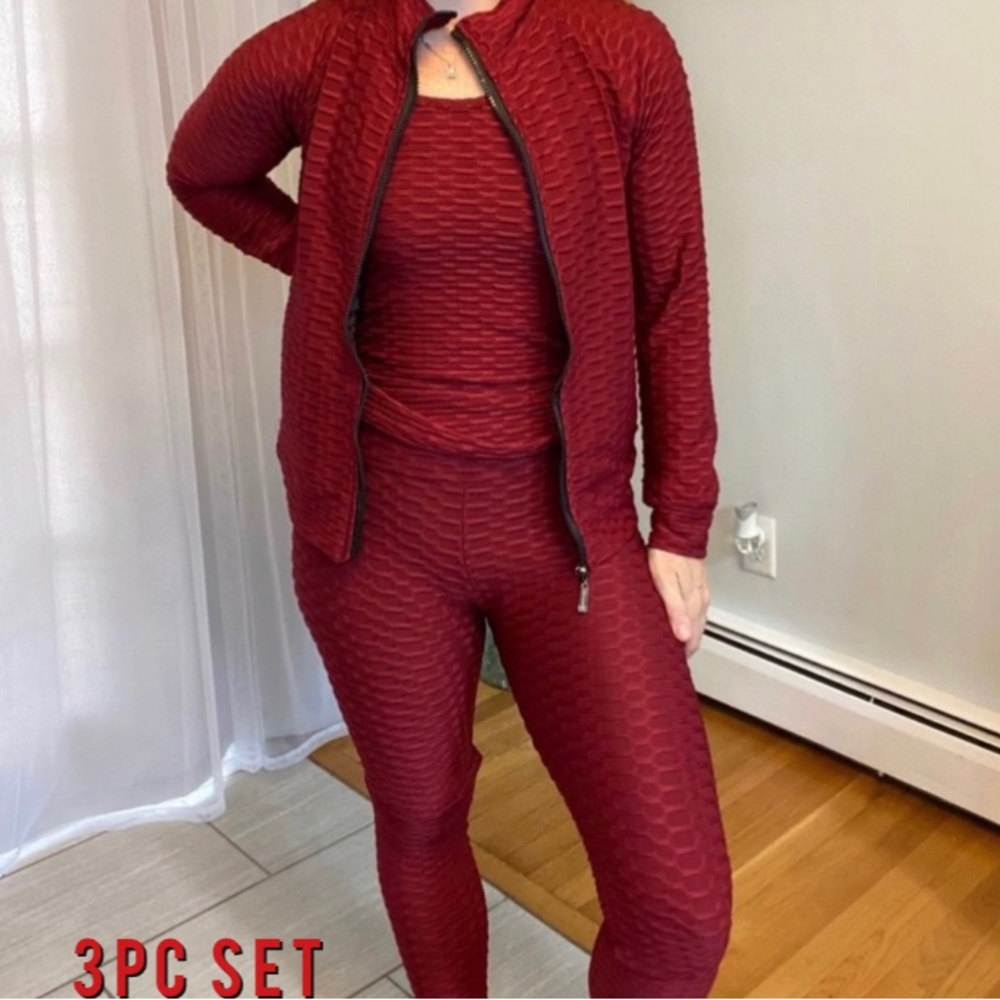 PRICE DROP 🆕 Burgundy 3pc Tracksuit